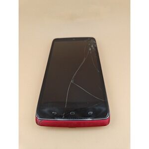 Motorola Droid Turbo XT1254 Verizon Red Phone AS IS Parts Repair Cracked